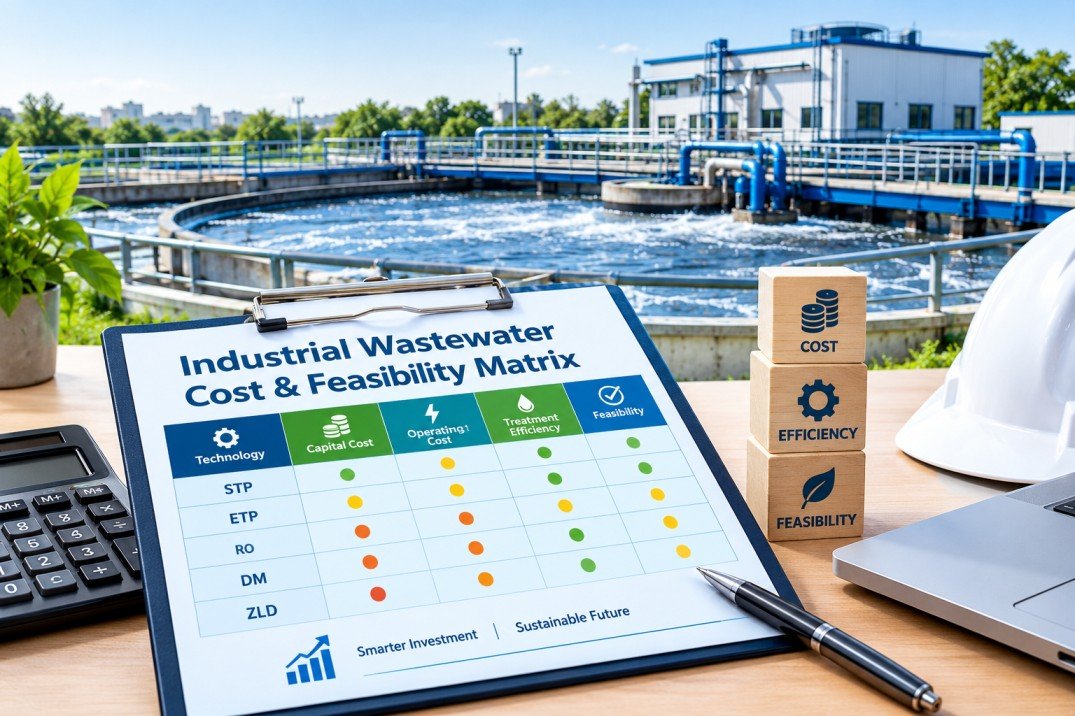 Industrial Wastewater Cost and Feasibility Analysis for STP, ETP, RO, DM and ZLD Plants – Techno Multi Services, Pune.